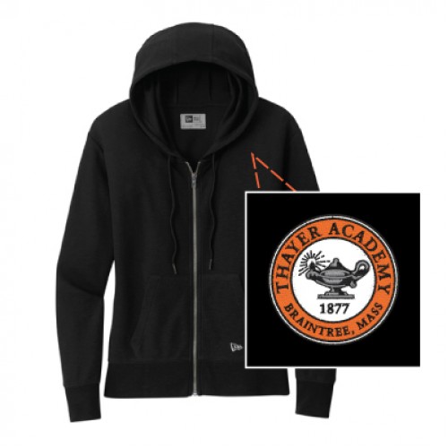 New Era® Women's Thermal Full-Zip Hoodie (Black)